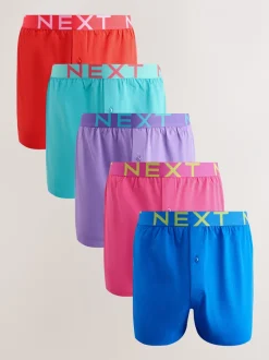 Ondergoed|Ondergoed|Next - Losse Boxer 5 set Roze/Rood/Groen