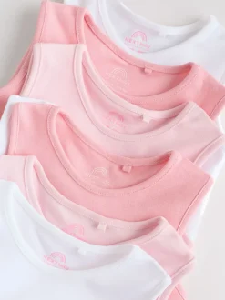Rompertjes En Hemdjes*Next Roze/wit - Essentieel Vest Baby Bodysuits