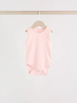 Rompertjes En Hemdjes*Next Roze/wit - Essentieel Vest Baby Bodysuits