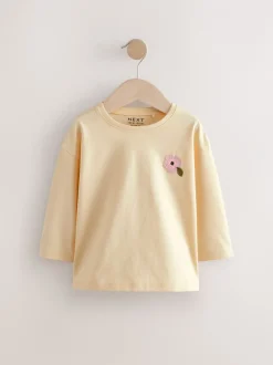 Tops|Multipacks*Next Roze/wit - Set van 4 T-shirts met lange mouwen en geborduurde konijntjes (3mnd-7jr)