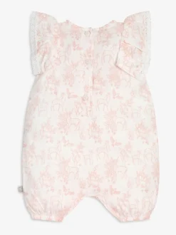 Jumpsuits En Playsuits*The Little Tailor - Mousseline babyplaysuit van 100% katoen Roze/wit