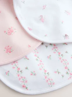 Slabbetjes*Next Roze/wit - Verpakking met 3 babyslabbetjes