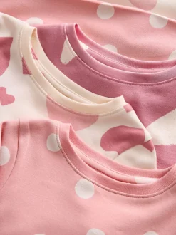 Multipacks|Nachtkleding En Pyjama's*Next Roze/wit - Verpakking van 3 knusse pyjama's (9 mnd-12 jr)