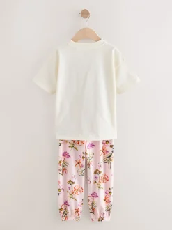 Nachtkleding En Pyjama's|Pyjama's|Next - Verpakking van 2 pyjama's met joggingbroek (3 - 16 jr) Roze/wit met bloemenprint