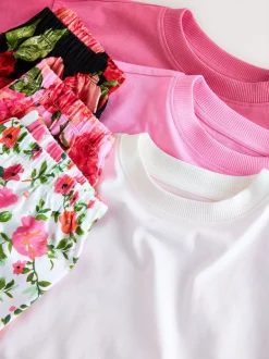 Nachtkleding En Pyjama's|Pyjama's*Next - Floral Pyjamas 3 Pack (3-16yrs) Roze/zwart