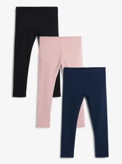 Broeken En Leggings|Next Roze/zwart/marineblauw - Verpakking van 3 leggings (3-16 jr)