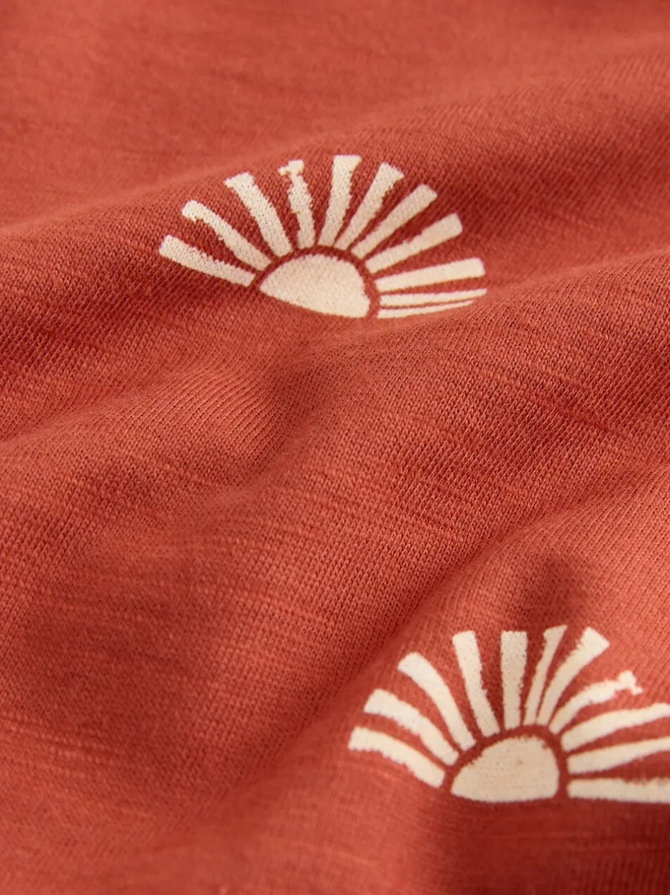 T-Shirts|Tops*Next - Short Sleeve All-Over Print T-Shirt (3 Month-7 Years) (3mths-7yrs) Rust Red Sun