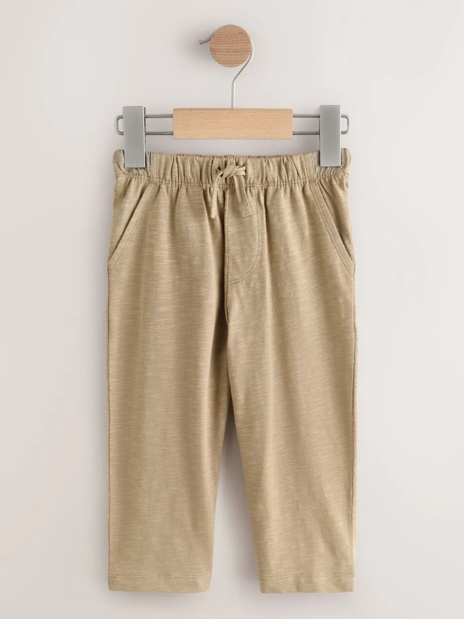 Jeans En Joggingbroeken|Next - Stripe Joggers 3 Pack (3mths-7yrs) Rust Stripe Tan Brown And Grey