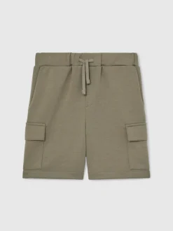 Shorts*Reiss - Oliver premium cargoshorts van interlock-jersey Salie