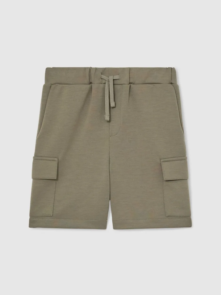 Shorts*Reiss - Oliver premium cargoshorts van interlock-jersey Salie