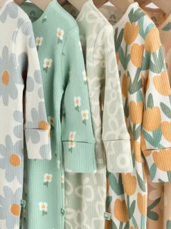 Multipacks|Babypakjes En Babypyjama's*Next Saliegroen gebloemd - Verpakking van 5 babypyjama's (0 mnd-2 jr)