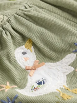 Rompertjes En Tuinbroeken|Sets En Combisets|Next Saliegroen met borduursel - 2 -delige Baby Set van Bodysuit met Lange mouwen en corduroy bretelbroeken (0mnd -3jr)