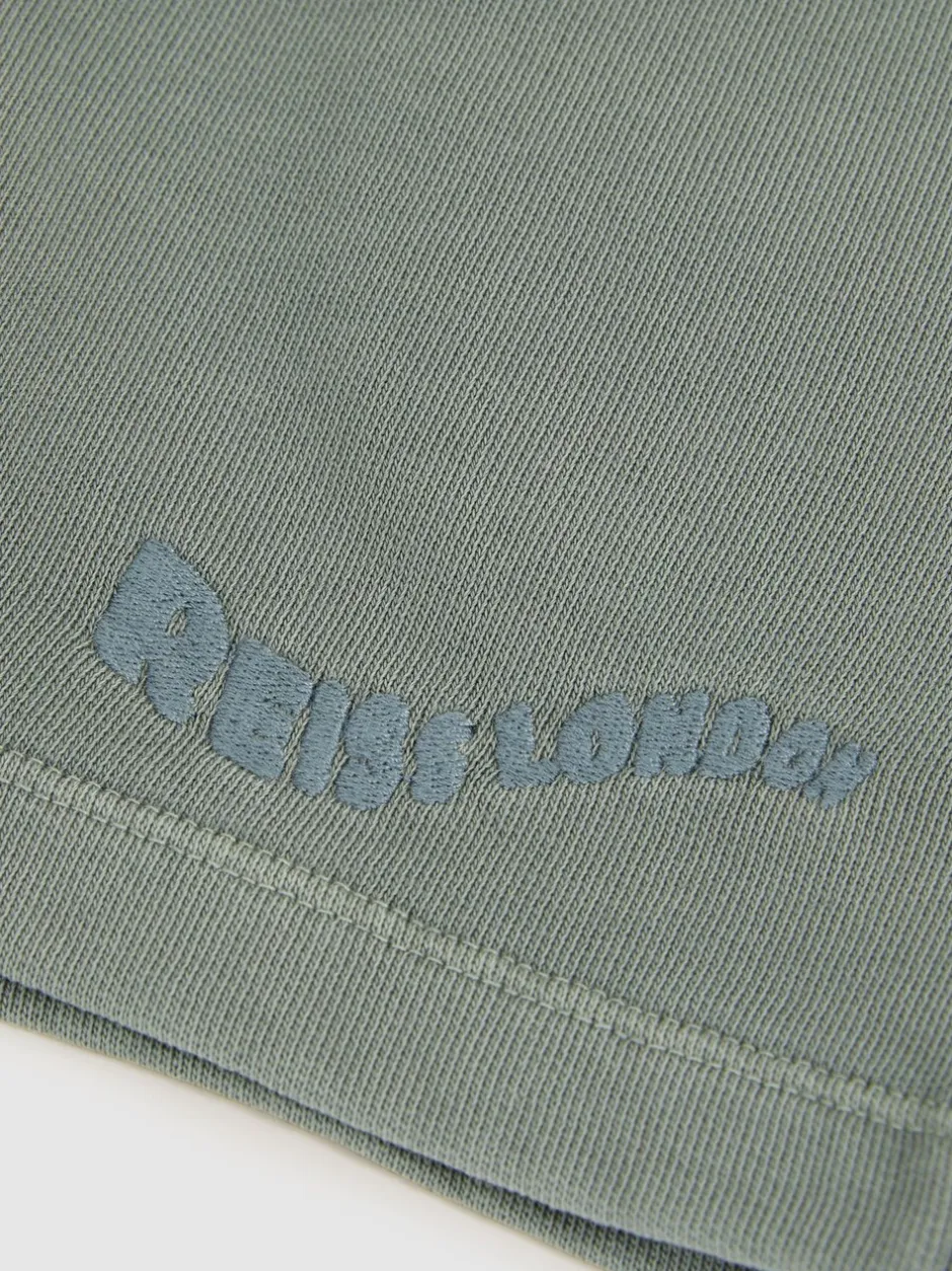 Shorts*Reiss - Perry Cotton Brand-Embroidered Shorts Saliegroen met wassing