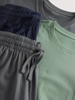 Pyjama's*Next Saliegroen/leisteengrijs - Korte jersey pyjama's verpakking van 2