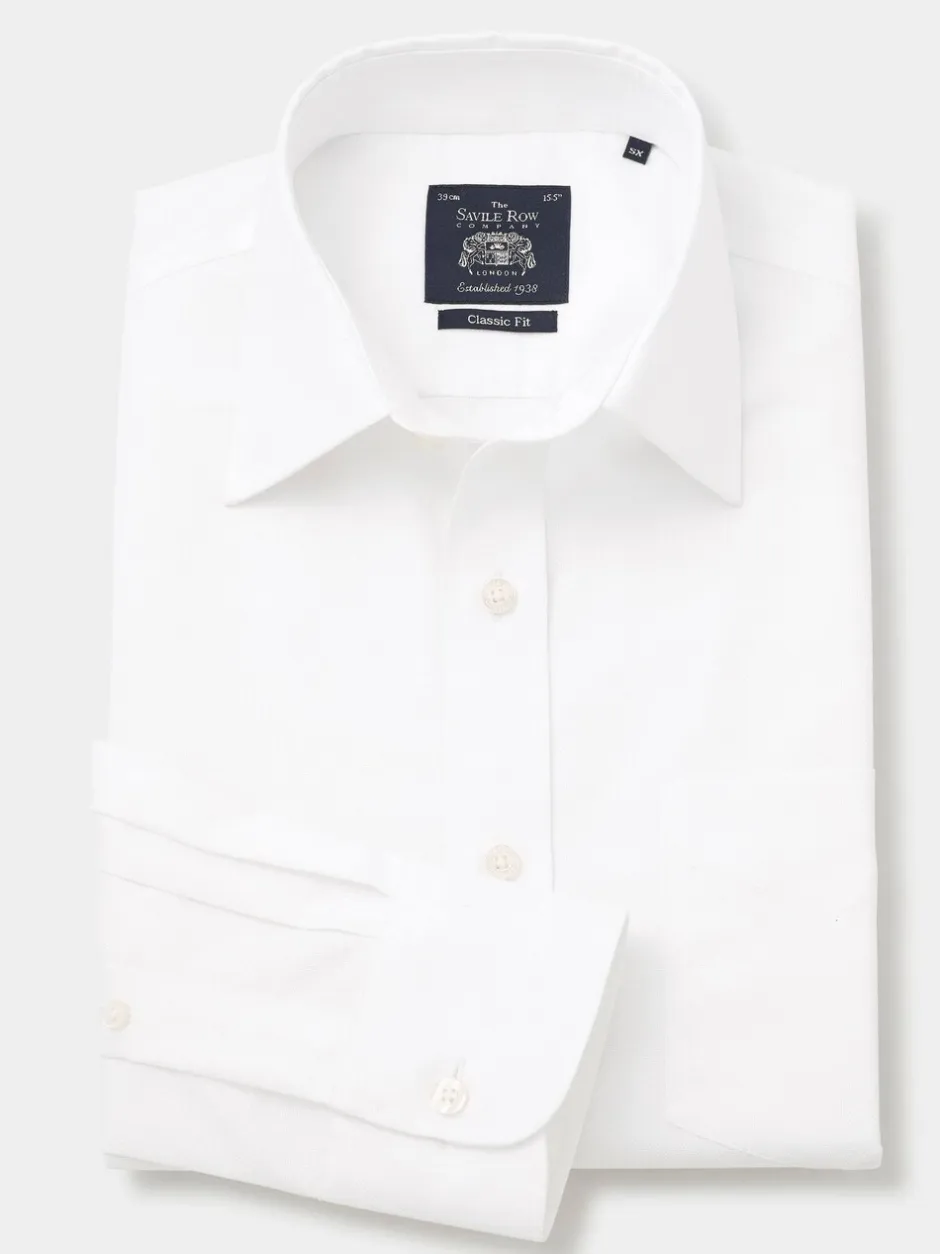 Formele Overhemden|Shirts*Savile Row Company Cotton Dobby Classic Fit Non-Iron Single Cuff Formal Shirt