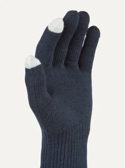 Mutsen, Sjaals En Handschoenen*Sealskinz Blue Hanworth Solo Merino Gloves