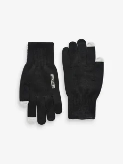 Mutsen, Sjaals En Handschoenen*Sealskinz Hanworth Solo Merino Black Gloves