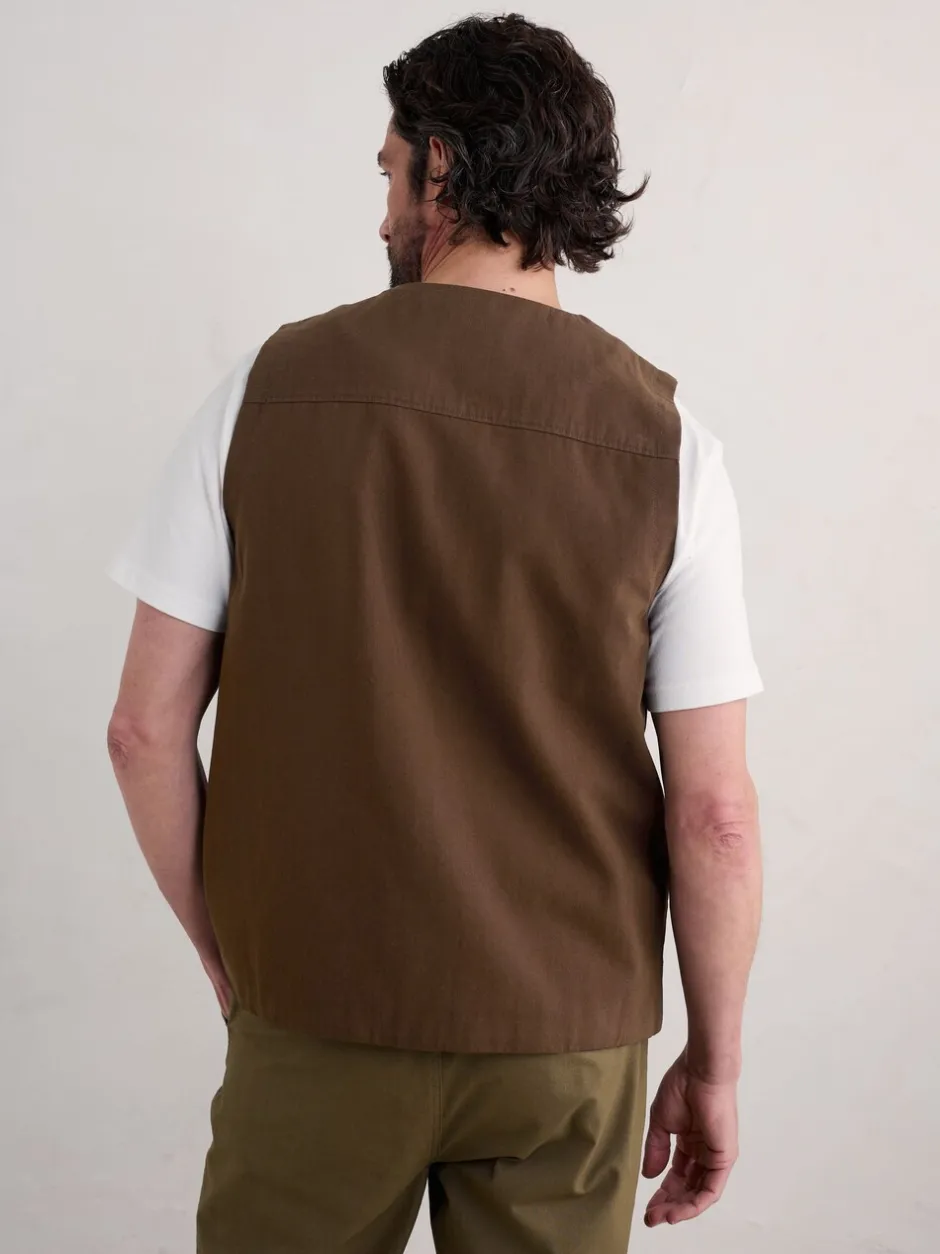 Vesten*Seasalt Cornwall heren gilet van katoen met meter