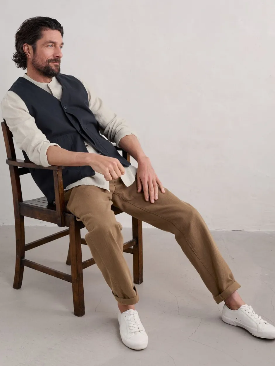 Vesten*Seasalt Cornwall Mens Cotton Metern Regular Fit Waistcoat