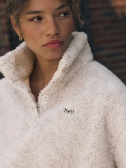 Hoody's En Sweatshirts|self. Buttons Neck Jumper