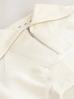 Hoody's En Sweatshirts|self. Half Zip Collar Sweatshirt