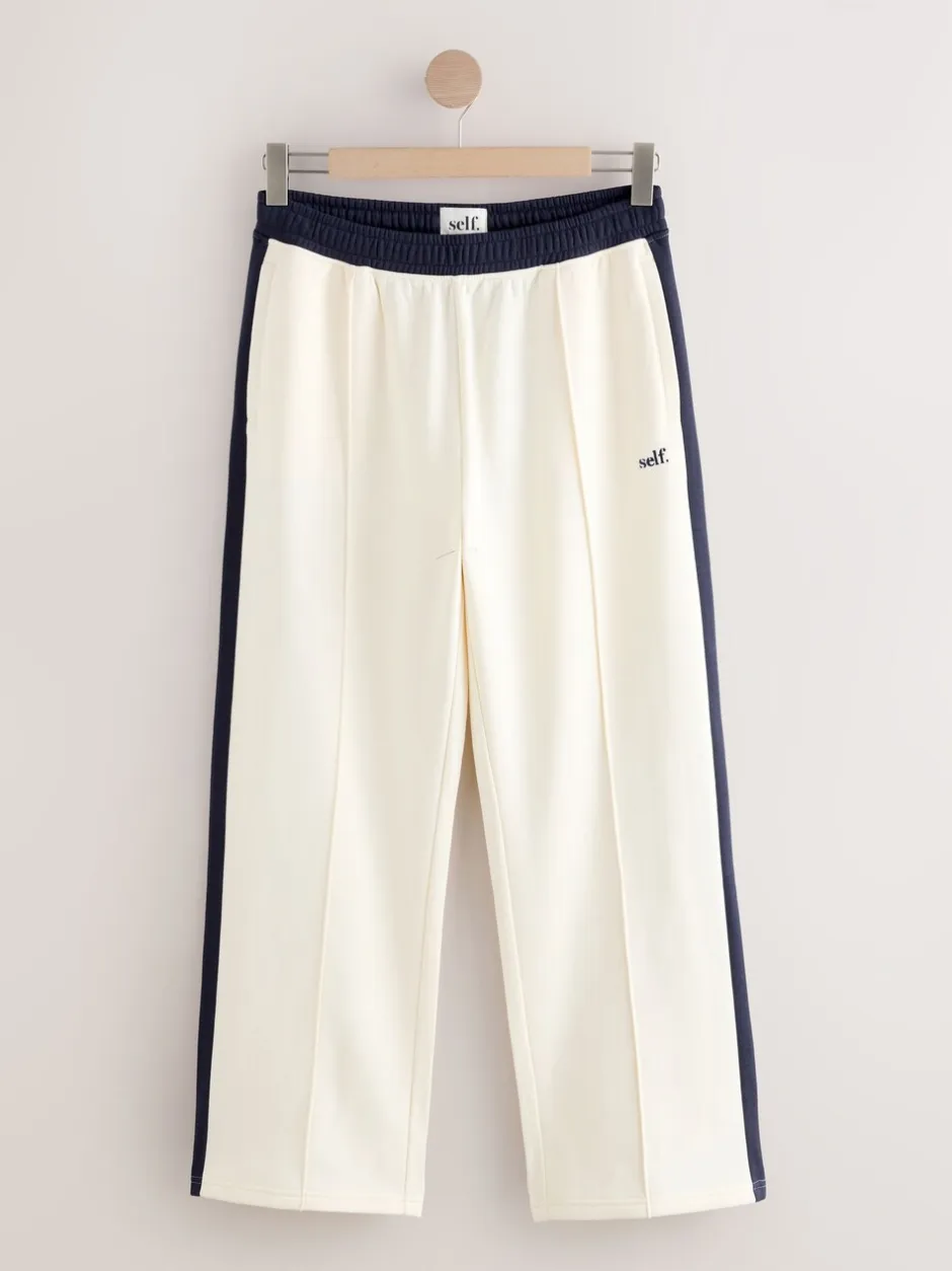 Leggings En Joggingbroeken*self. joggingbroek met wijde pijpen