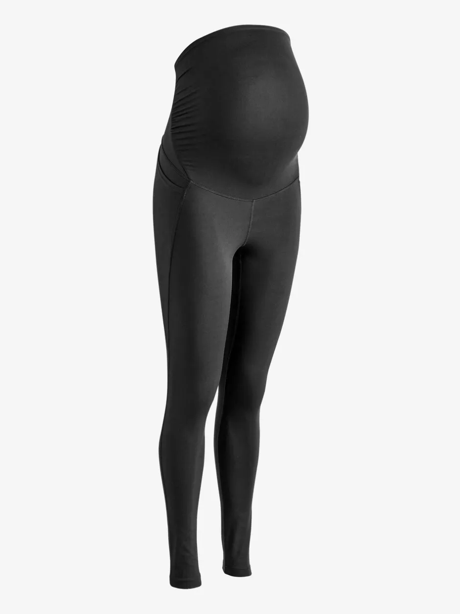 Leggings En Joggingbroeken|Moederschap|Seraphine - Zwarte zwangerschapslegging met buik- en rugondersteuning