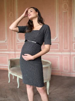 Moederschap*Seraphine A-Line Stretch Tweed Maternity Dress