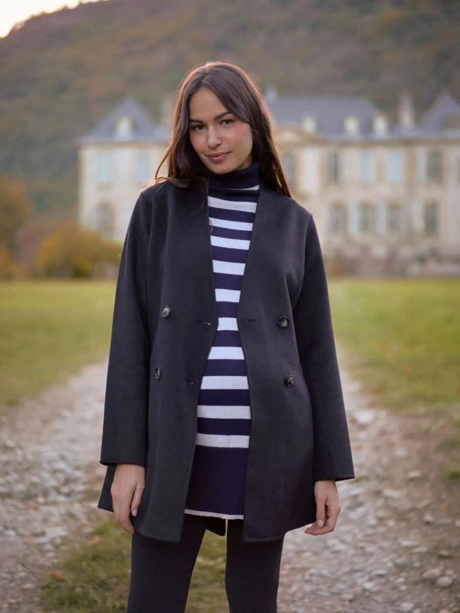 Jassen En Jacks|Moederschap|Seraphine Double Breasted Wool Maternity Coat