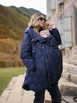 Jassen En Jacks|Moederschap|Seraphine Lightweight Quilted 3 in 1 Maternity & Babywearing Coat