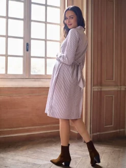Moederschap|Seraphine Maternity & Nursing Midi Wrap Shirt Dress