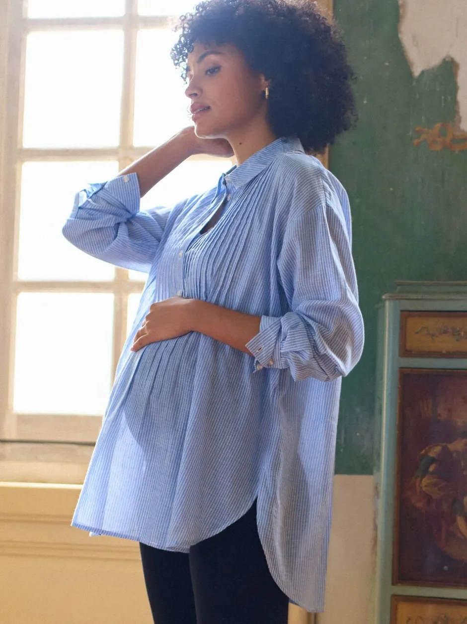 Blouses En Overhemden|Tops En T-Shirts|Seraphine Maternity Pintuck Shirt