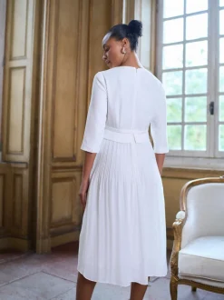 Moederschap|Seraphine Maternity Premium Occasion Bridal Dress With Floaty Pleated Skirt