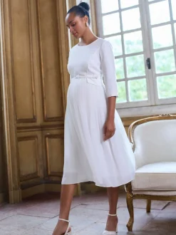 Moederschap|Seraphine Maternity Premium Occasion Bridal Dress With Floaty Pleated Skirt