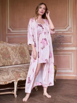Badjassen|Seraphine Maternity Satin Kimono