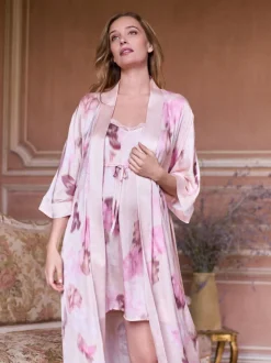 Badjassen|Seraphine Maternity Satin Kimono