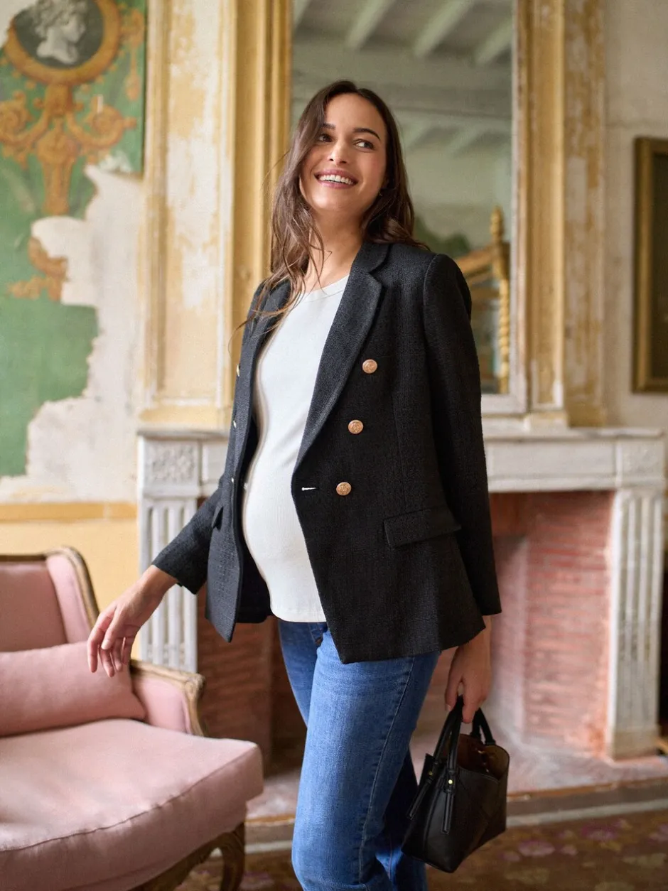 Jassen En Jacks|Moederschap|Seraphine Maternity Tweed Blazer