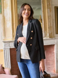 Jassen En Jacks|Moederschap|Seraphine Maternity Tweed Blazer