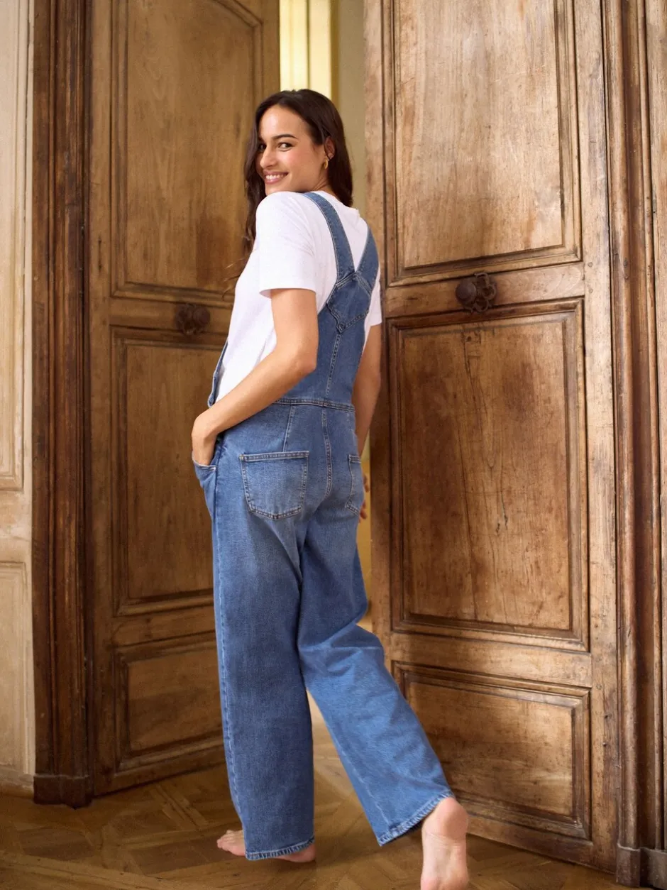 Jumpsuits En Playsuits|Moederschap|Seraphine Maternity Wide Leg Dungarees