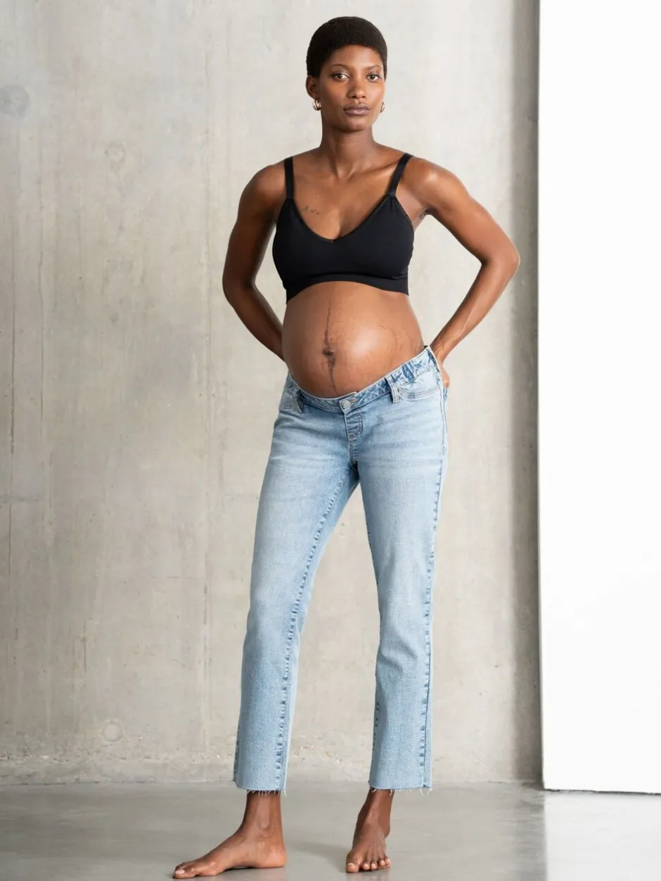 Jeans|Moederschap|Seraphine Premium Slim-Fit Zwangerschapsjeans van Biologisch Katoen Onder de Buik