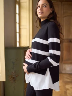 Moederschap*Seraphine Wool Cotton Blend Maternity & Nursing Jumper & Shirt