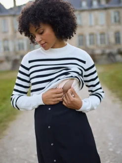 Gebreide Kleding|Jurken*Seraphine zwangerschap & gebreide topjurk voor borstvoeding