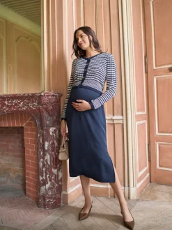 Gebreide Kleding|Jurken|Seraphine zwangerschap & gebreide topjurk voor borstvoeding
