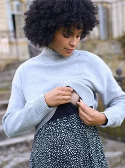 Gebreide Kleding|Jurken*Seraphine zwangerschap & gebreide topjurk voor borstvoeding