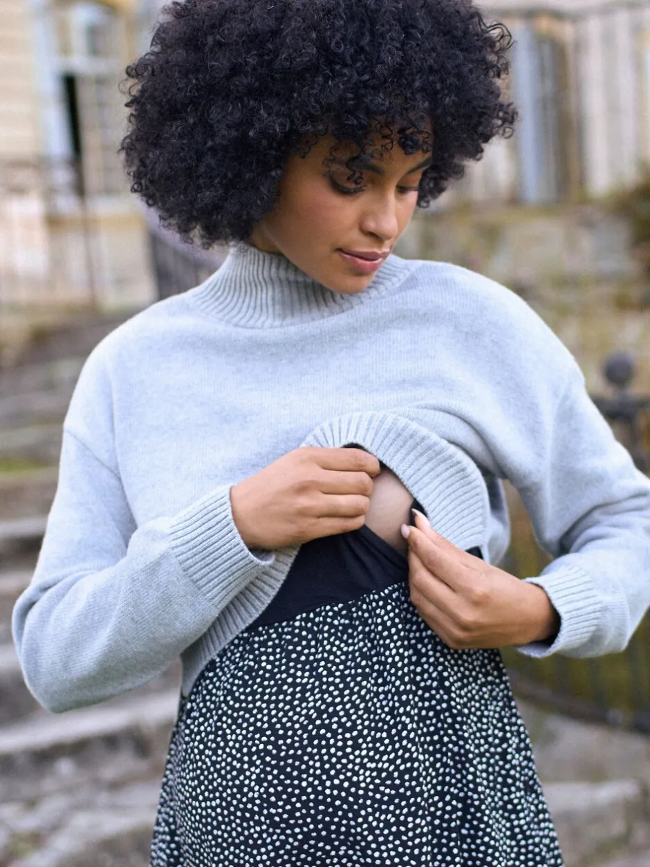 Gebreide Kleding|Jurken*Seraphine zwangerschap & gebreide topjurk voor borstvoeding