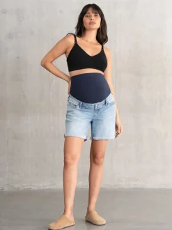 Shorts*Seraphine Zwangerschapsbroek Blauw Denim