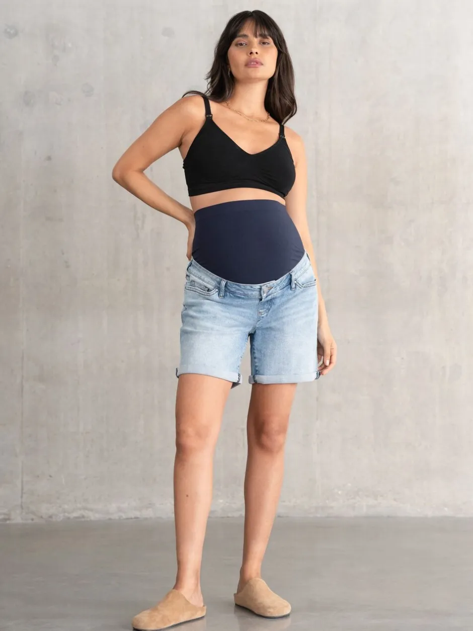 Shorts*Seraphine Zwangerschapsbroek Blauw Denim