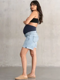 Shorts*Seraphine Zwangerschapsbroek Blauw Denim