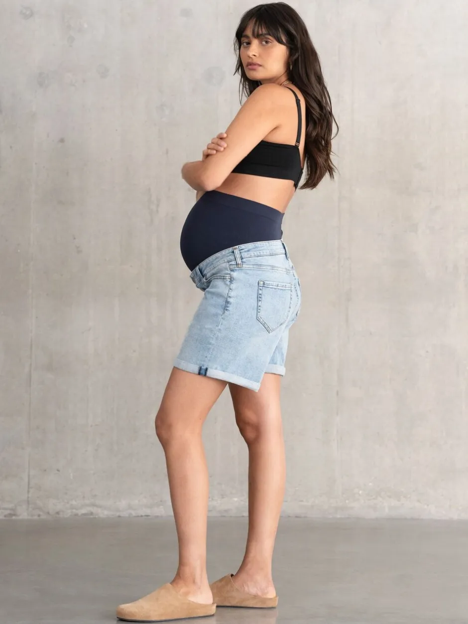 Shorts*Seraphine Zwangerschapsbroek Blauw Denim