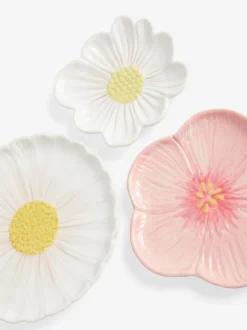 Canvassen En Kunst Voor Aan De Wand*Next Set of 3 Ceramic Flower Wall Art
